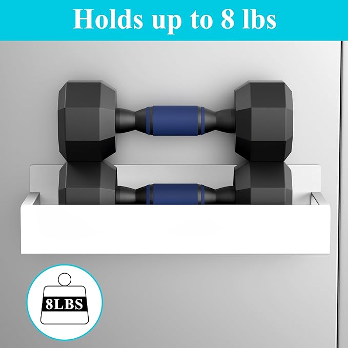HuggieGems 2 Pack Magnetic Spice Storage Rack Organizer for Refrigerator and Oven, White Fridge Organizers and Storage
