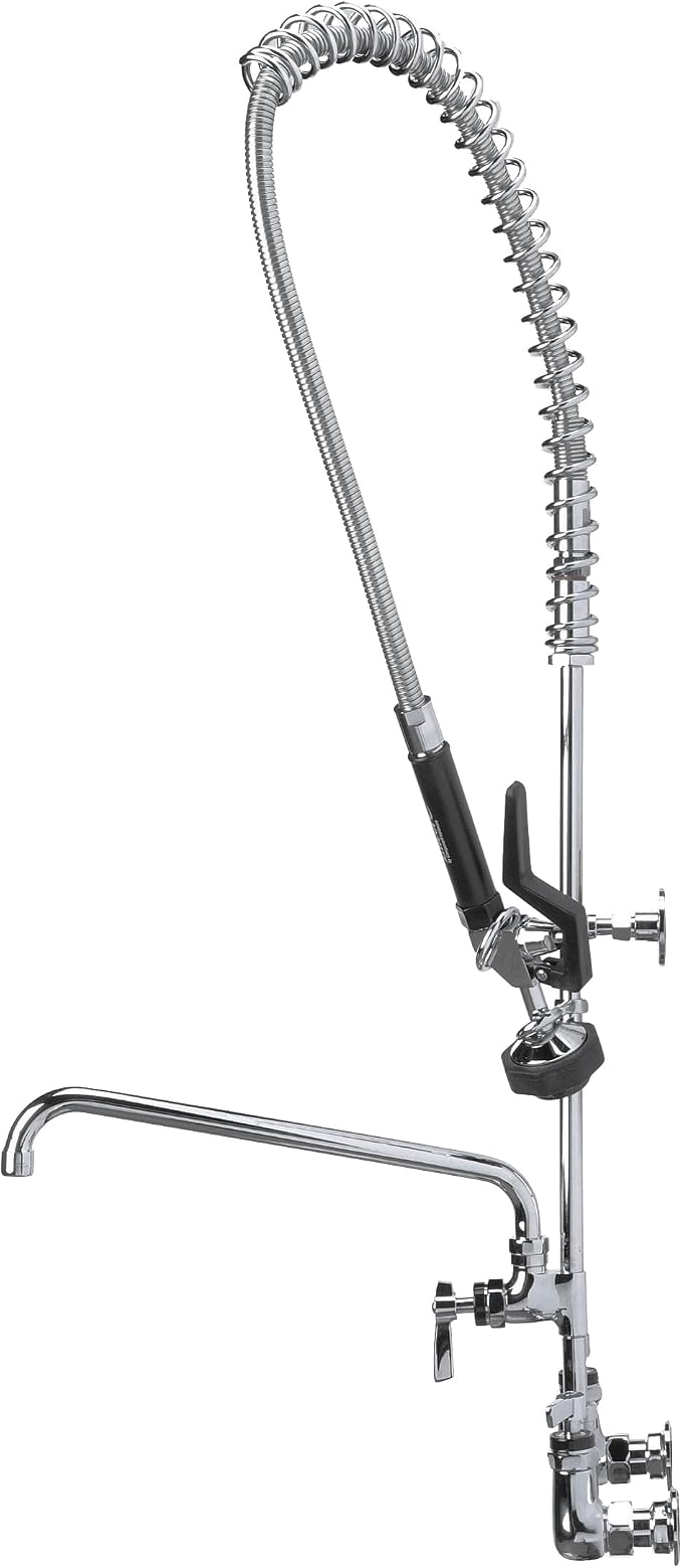 Encore 8" OC Wall Mount Pre-Rinse Assembly with 1.05 gpm PowerPulse Utility Spray and 14" Add-On Faucet