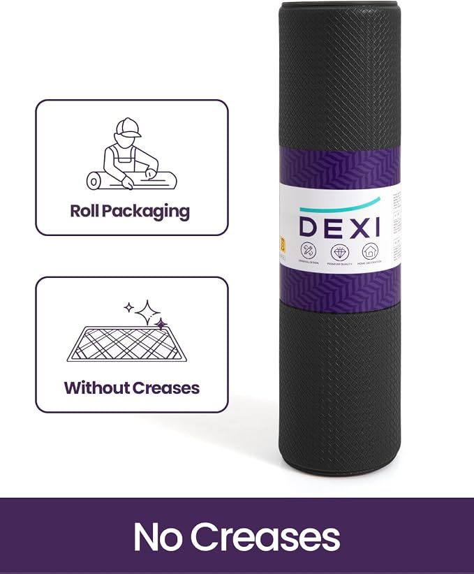 DEXI Kitchen Floor Mats Cushioned Anti Fatigue,17x59, Standing Runner Rug Waterproof, Comfort Memory Foam Padded for Front Sink Laundry, Black