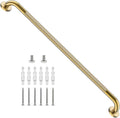 Shower Grab Bar 40 Inch, iHansee Brushed Gold Bathroom Grab Bar w/Anti-Slip Knurled Grip, Stainless Steel Bath Safety Bars Support Handrail for Senior Elderly, Toilet Bathtub Balance Handle for Wall