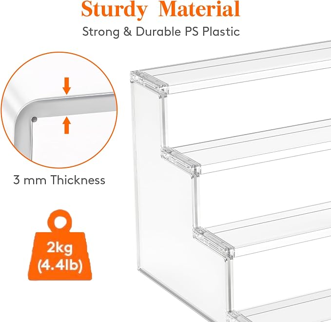 Lifewit Perfume Organizer, Bedroom Decor, Cologne Cupcake Stand, Tool-Free Assembly, Makeup Display Shelf for Vanity Bathroom Counter Storage, Clear, 30 cm/12", 1 Pcs