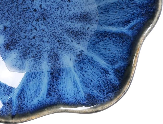 JAMEND CLXP 2PCS Lotus Leaf Shape Ring Holder Dish, Small Key Bowl, Ceramic Trinket Tray Jewelry Dish Organizing Necklace Earrings for Mom Friend Sister, All Jewelries Are NOT Included. Blue+Pink.…