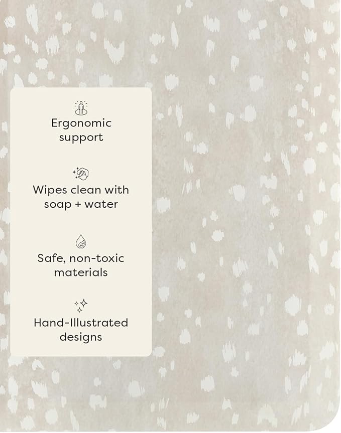 House of Noa Nama Standing Mat – Anti-Fatigue Kitchen Mats for Floor, Cushioned & Non-Slip Kitchen Comfort Mat for Standing, Thick Foam Anti-Fatigue Mat for Kitchen & Workspaces, Fawn Shea 22" x 54"