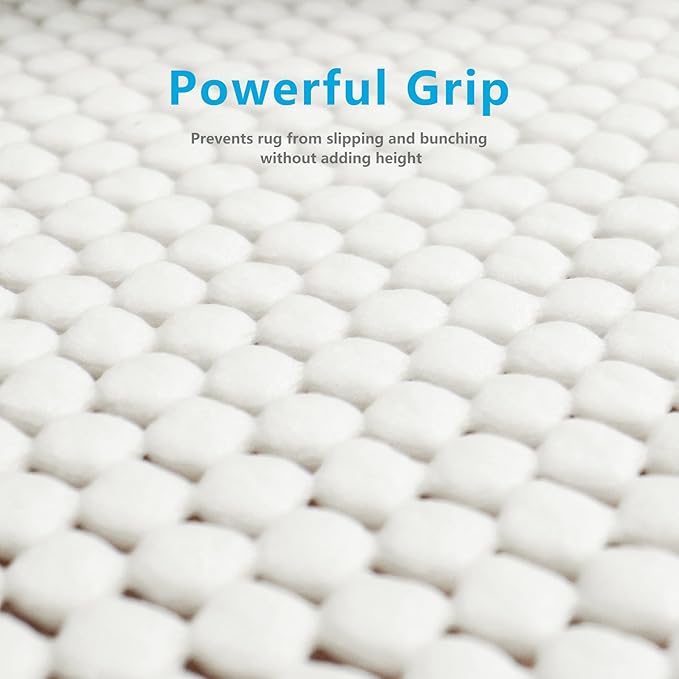 Non Slip Area Rug Pads Non Skid Rug Gripper 9x12 Feet Extra Thick Pad Anti-Slip Carpet Rug Mats for Hardwood Surface Floors, Keep Rugs Safe and in Place(9 x 12 Ft)