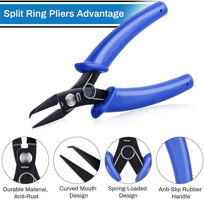 Evatage Split Ring Opener Tool - Keychain Pliers for Jewelry Making