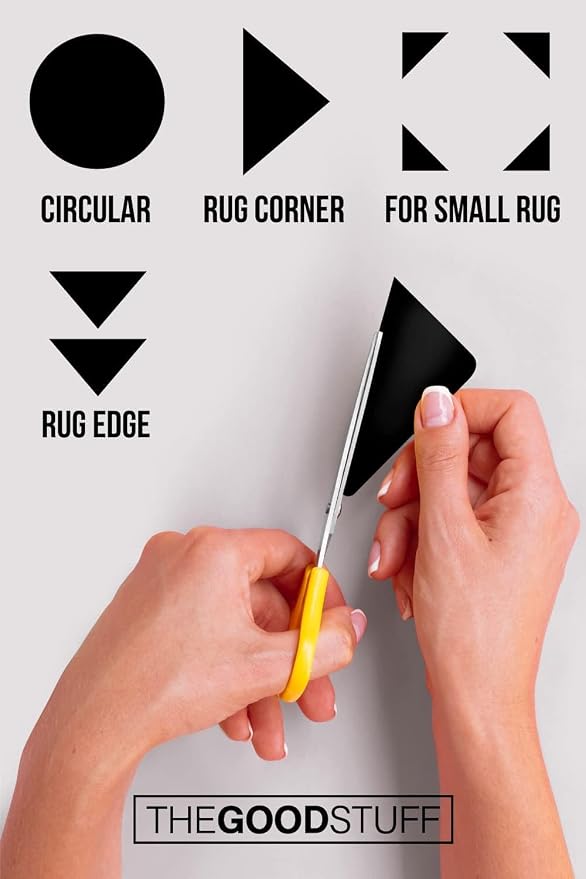 Anti Slip Rug Corner Grips - Four Pack - Quickly and Easily Secure Rugs and Runners to Laminate and Wooden Floors - by The Good Stuff (Pack of 2)