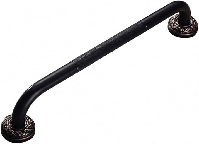 20-Inch Grab Bar Featuring Anti-Slip Handrail, Solid Brass, Oil Rubbed Bronze, Heavy-Duty Construction Armrest, Bathroom Bathtube Shower Safety Rail