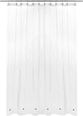 Barossa Design X-Long Shower Curtain Liner with 6 Magnets - 72" x 92", Waterproof PEVA Shower Liner for Bathroom, PVC Free, Metal Grommets - Clear, 72X92