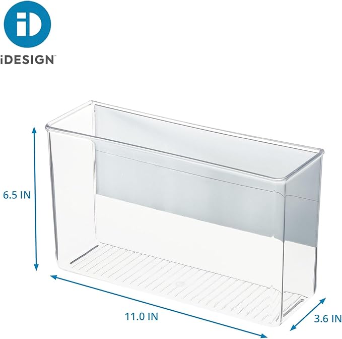 iDesign Magnetic Large Clear Plastic Organizer Bins for Laundry Room Storage