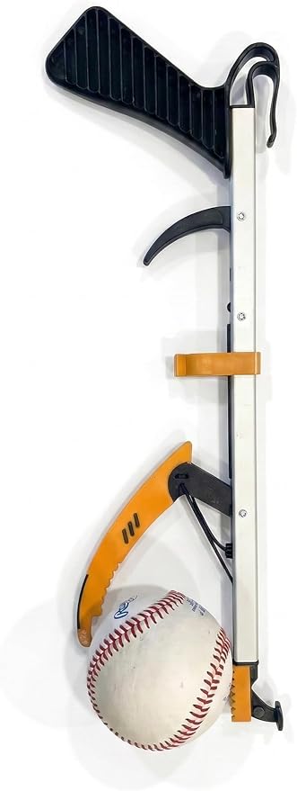 Rehabilitation Advantage Compact Reacher Grabber Tool, 15" Reach Extension, Set of 2, Rubberized Jaws, 3" Wide Grip, Lightweight Aluminum Pick Up Tool, Handle for Travel, Home, and Hard-to-Reach Items