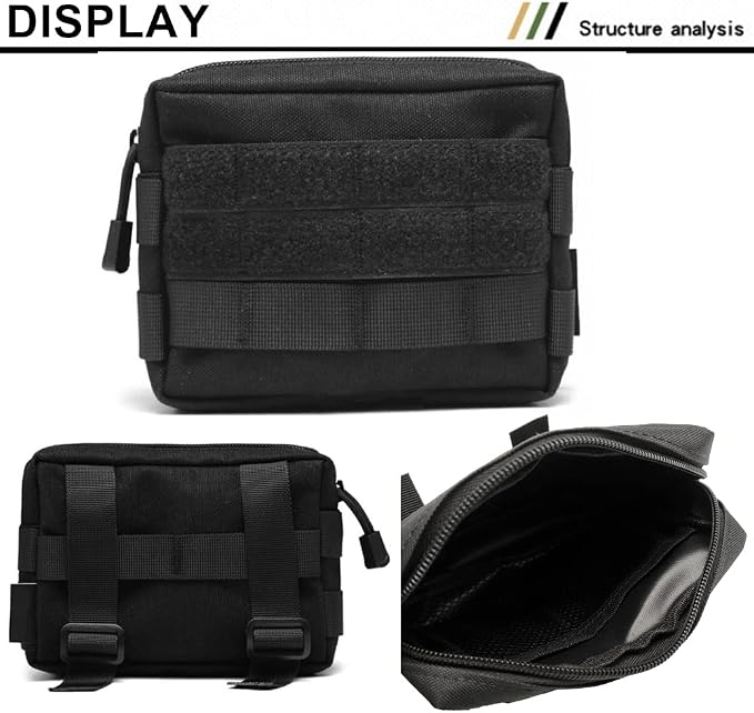 Molle Pouches, Tactical Admin Pouch Compact EDC Utility Gadget Gear Pouch Military Carry Accessory Belt Hanging Waist Bag