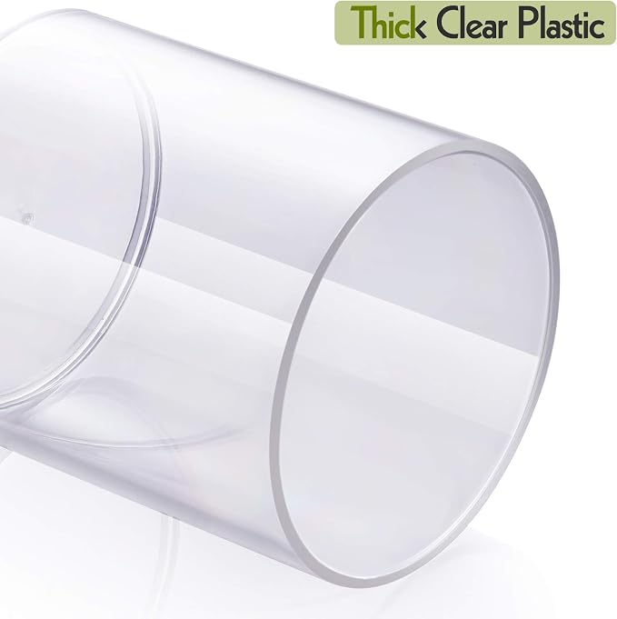 AOZITA 4 Pcs, Acrylic Qtip Holder Dispenser for Cotton Swab, Ball, Round Pads, Floss Picks - Clear Plastic Apothecary Jar Set for Bathroom Canister Storage Organization, Vanity Makeup Organizer
