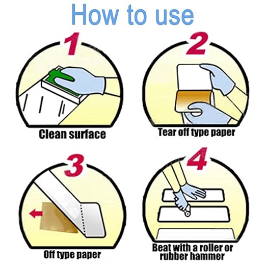 Yorwe Anti Slip Tape, High Traction,Strong Grip Abrasive, Not Easy Leaving Adhesive Residue, Indoor & Outdoor (4" Width x 190" Long, Black)