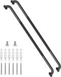 48 Inch Anti Slip Shower Grab Bar, Munzong Bathroom Grab Bar for Wall, Black Knurled Handicap Balance Bar,Safety Hand Rail Support Elderly Senior Assist Bath Handle