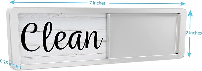 Dishwasher Magnet Clean Dirty Sign, Clean Dirty Magnet for Dishwasher, Rustic Farmhouse Kitchen Decor, Magnetic Dish Washer Sign Indicator, Sliding Rustic Dish Washer Signs, Black & White Wood