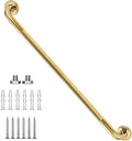 36 Inch Shower Grab Bar, Brushed Gold Anti Slip Safety Bars, 304 Stainless Steel Bathroom Handrail, Handicap Grab Bars for Wall, Shower Grip Handle for Seniors Elderly Injury Assist Bath (1.25" Dia)