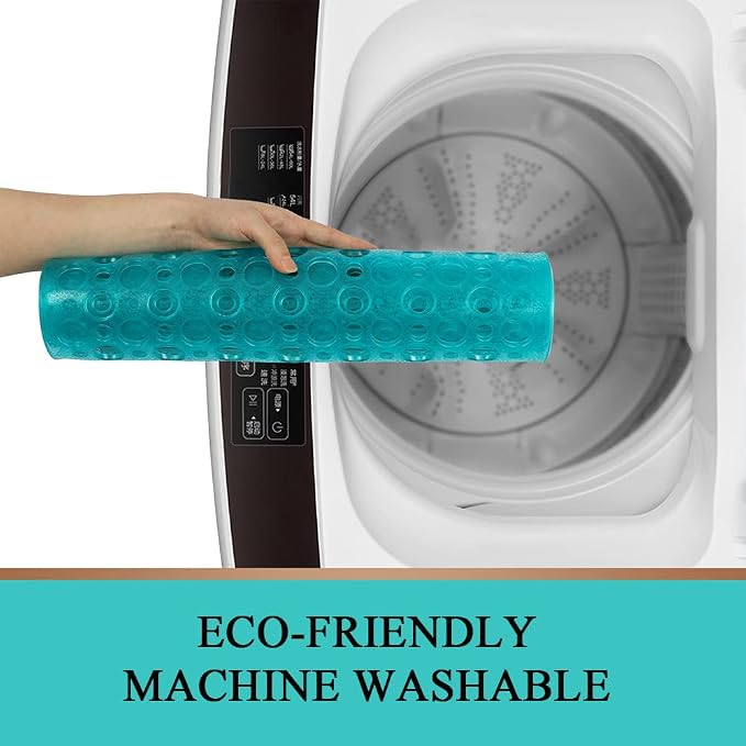 Bath Mat for Tub, 30 x 17 inch Non Slip Bathtub Mat Machine Washable Shower Mat with Suction Cups, Quick Drain Bathtub Mat for Bathroom