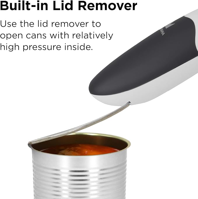 Kitchen Mama Auto 2.0 Electric Can Opener: Blade Opens Almost Any Can Pop or Soda Can - Automatic, Hands Free, Safe, Smooth Edge, Lid Remover, Battery Operated, Cordless, YES YOU CAN (Onyx Mist)