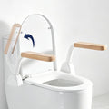 Toilet Safety Rails for Seniors with Space Saving Flip-Up Armrests, Toilet Support Rails for Seniors and Disabled, Pregnant Women, Grab Bars Toilet Safety Frame for Bathroom, Oak
