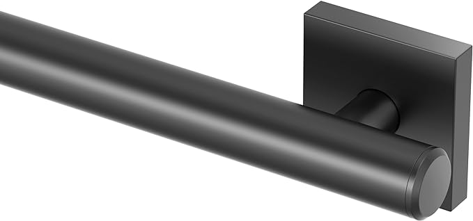 Gatco 944MX Elevate 24" L Grab Bar, Matte Black/ADA Compliant Stainless Steel Safety Grab Bar for Bathroom