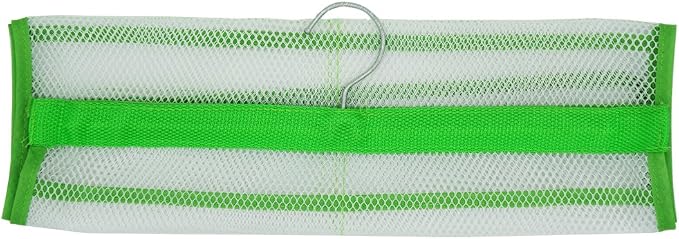 ALYER 6 Storage Pockets Hanging Mesh Shower Caddy,Space Saving Bathroom Accessories and Quick Dry Bath Organizer with Hanger,Green