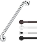 Anti Slip Grab Bars for Shower Polished Nickel, Safety Textured Grip Shower Grab Bars for Seniors, Holds up to 500LBs, Knurled Handicap Grab Bars for Wall with Concealed Screws, 16 Inch