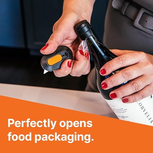 Slice Auto-Retractable Mini Box Cutter | Safe Ceramic Box Cutter Lasting 11x Longer than Metal | Keychain Box Opener | 12 Pack