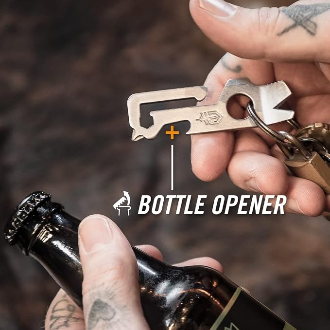 Gerber Gear Mullet Keychain - Multi-Tool Keychain with Pry Bar, Bottle Opener, and Wire Stripper - EDC Gear and Equipment - Black