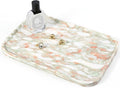 Koville Marble Tray, 12"x8" Marble Vanity Tray for Countertop Bathroom Kitchen Dresser, Decorative Catchall Trays for Perfume Jewelry, Rectangular Stone Serving Tray(Rosso Norvegian)