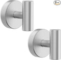 Bntuk Suction Cup Hooks, Shower Hooks for Inside Shower – Removable Towel Hooks for Bathroom Window Glass Mirror Tile, Bath Robe Looafh Hook for Hanging – Waterproof & Rustproof, Silver(2 Pack)