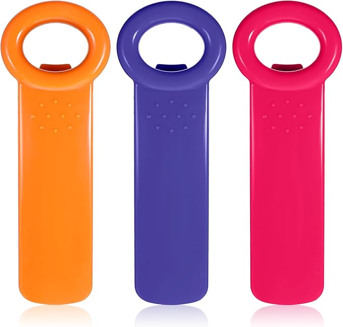 JJUNW 3 PCS Jar Opener, Easy Grip Jar Opener Gripper Jar-Key Openers Durable Plastic Jar-Lid Openers for Elderly Children Women Weak Hands (Solid color version)
