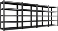 Set of 4 All Metal Garage Shelving - 2050 lbs 5 Tier Storage Shelves, Adjustable Heavy Duty Metal Shelving Unit and Storage Large Rack, Utility Steel Shelf for Warehouse Industrial Pantry 71"x46"x20"