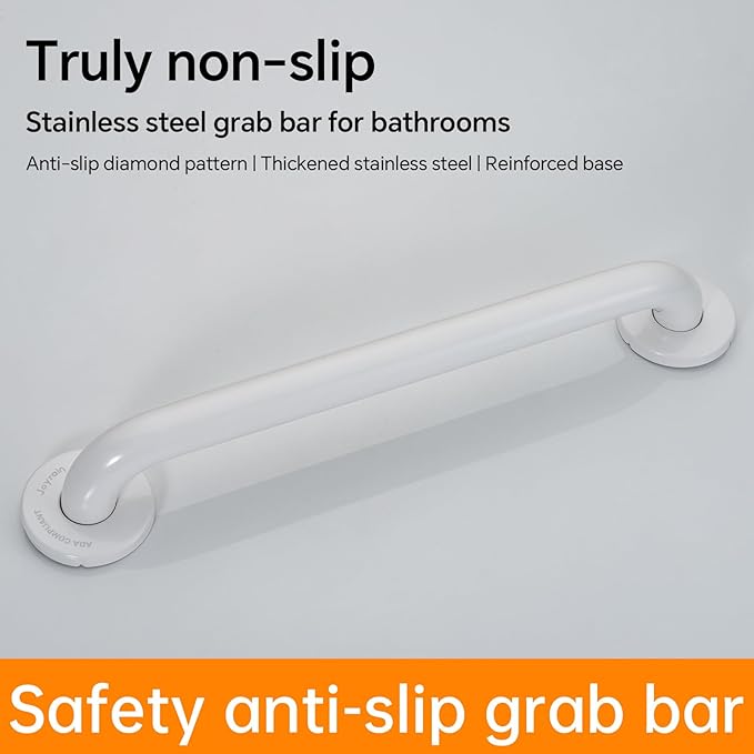 joyrain Shower Grab Bars for Seniors and Elderly-Wall Mounted Safety Rails for Bathroom Anti-Slip and Toilet Assistance Standing-Sturdy Grab Bars for Shower