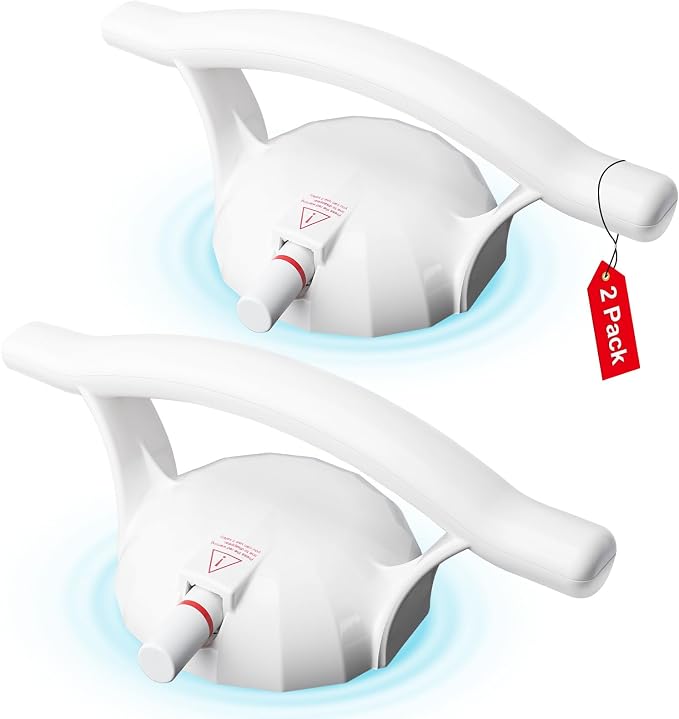 2 Pack Grab Bars for Bathtubs and Showers, 12 Inch Anti Slip Suction Cup Bathroom Grab Bars for Seniors, Heavy Duty Shower Handle Safety Grips for Elderly No Drill Removable