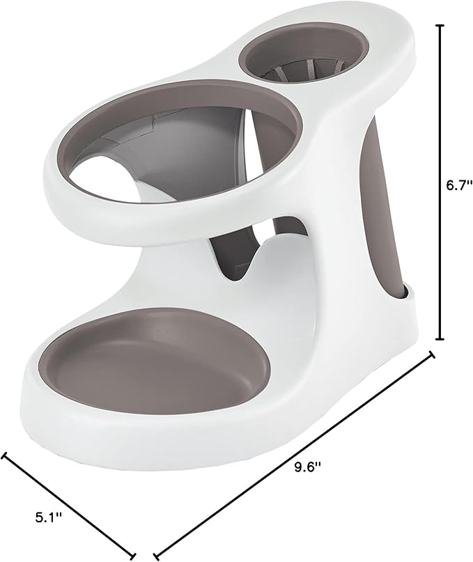 Polder White/Gray Style and Store Bathroom Accessory