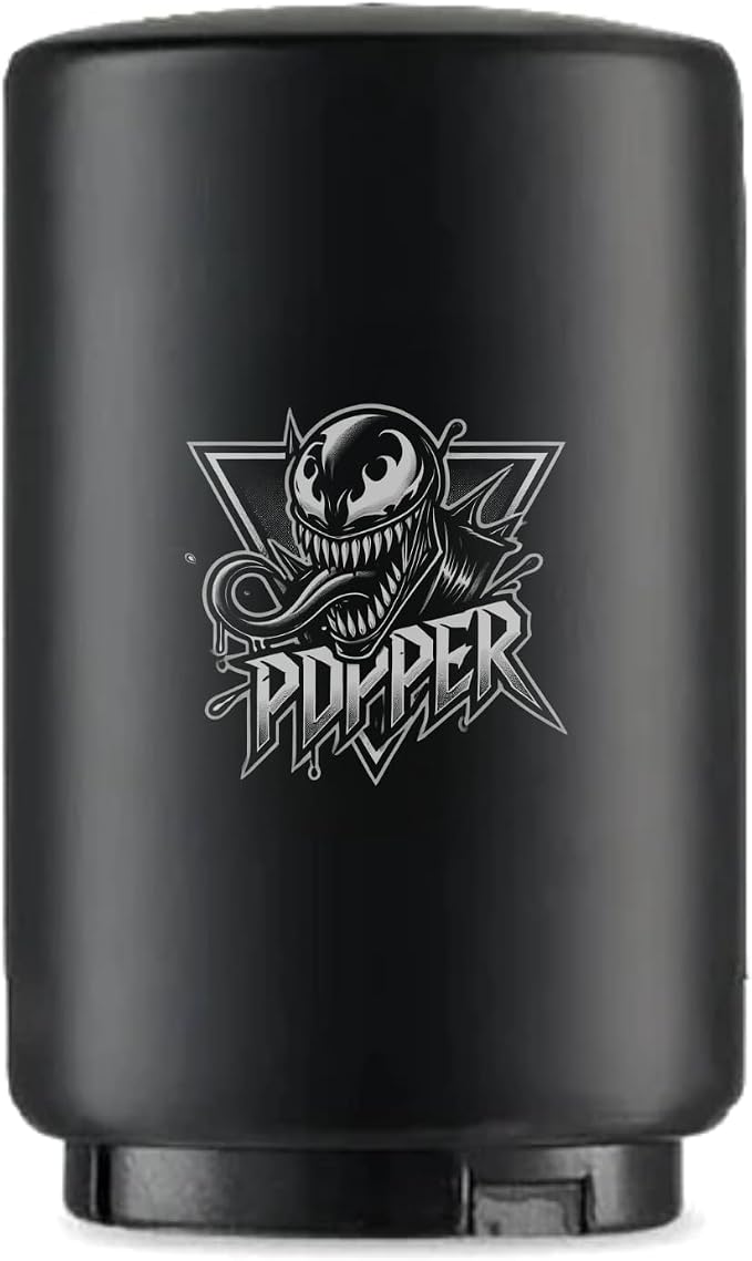 Magnetic Push Down Bottle Opener, Black, Automatic Beer Opener with Cool Design, Premium