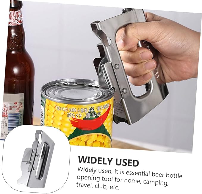 Garneck Stainless Steel Bottle Opener Smooth Edge Can Opener for Arthritic Hands