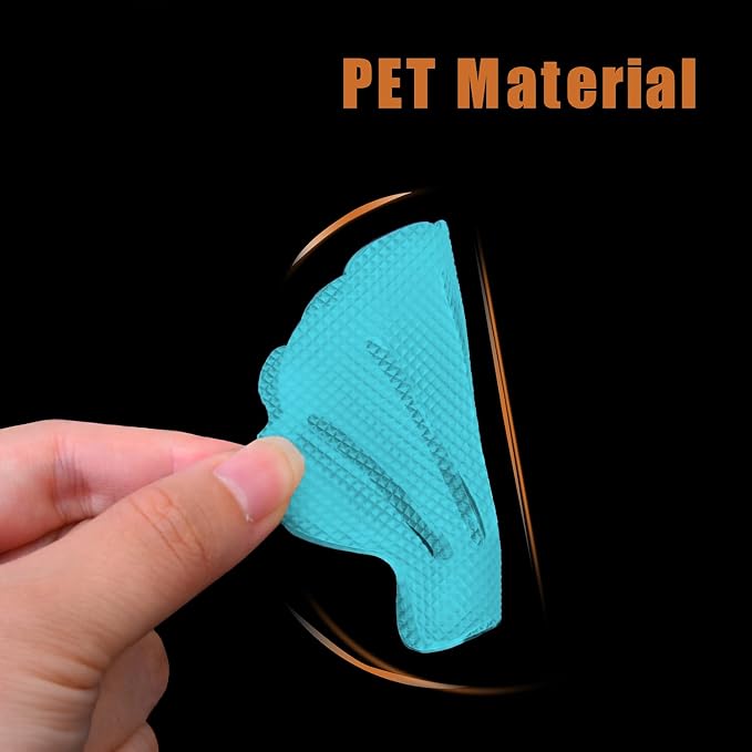 Secopad Non-Slip Bathtub Stickers, 24 PCS Shell Safety Bathroom Tubs Showers Treads Adhesive Decals Scraper (Blue)