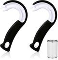 2pcs Easy Open Ring Pull Can Opener, Hook Can Opener for Pop Top Can, Pull Tab No-Slip Rubber Grip Can Lid Lifter Manual Ring Soda Opener Tool for Seniors, Children, Weak Hands