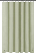 Sage Green Plastic Shower Curtain Liner - Premium PEVA Shower Liner BPA & PVC Free, No Chemical Smell, Lightweight Green Bath Curtain with 3 Magnets for Bathroom, 12 Metal Grommets - Sage