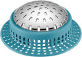 Aluvor Bathtub Drain Hair Catcher Shower Drain Cover Sink Drain Protector for Pop-Up & Regular Drains, Sky Blue