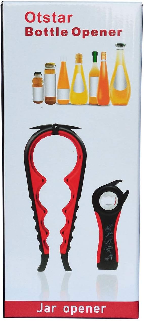 Jar Opener Bottle Opener and Ring Pull Can opener for Seniors, Arthritis Hands and Anyone with Low Strength, Arthritis Jar Openers Get Lids Off Easily
