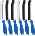TQRR Hard Bristle Crevice Cleaning Brush-Thin Gap Scrub Brush, Small Cleaning Brush, Grout Brush, Kitchen Brush, Cleaning Tools for Toilet, Bathroom, Sink, Home, Household, Window (6, Lichen Blue)