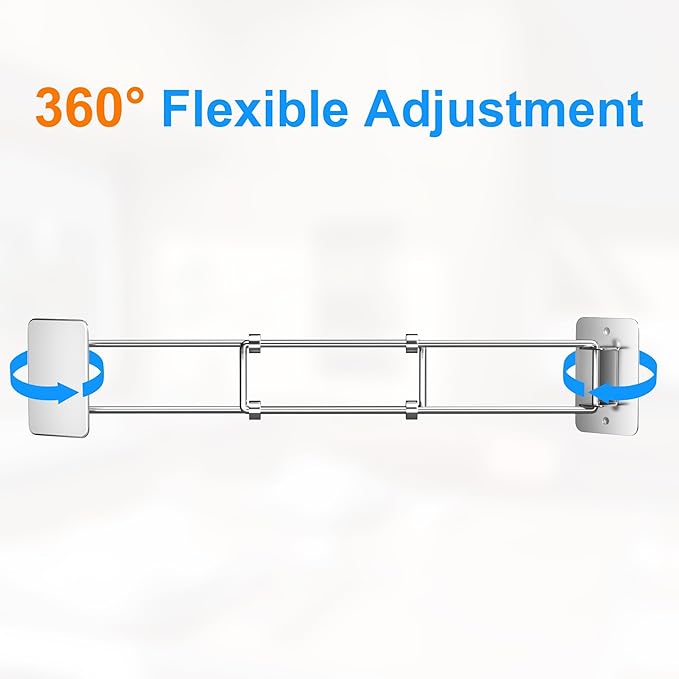songsoso 2 Pack RV Corner Rod, Camper Shelf Bar, 7–13 Inches Adjustable Bathroom Organizer, Stainless RV Wall Accessories