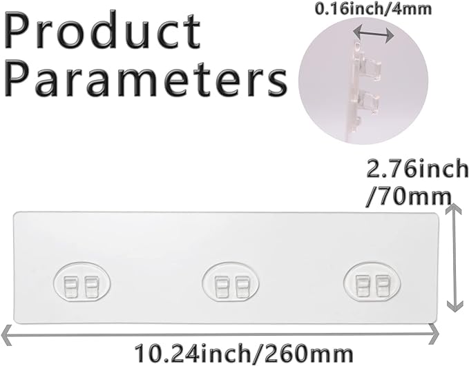 2 Pack Shower Caddy Adhesive for Replacement, Strong Transparent Adhesive for Shower Caddy Sticky Pads, No Drilling for Corner Shelf Basket, Bathroom Storage Shelves, Kitchen Racks and Soap Holder