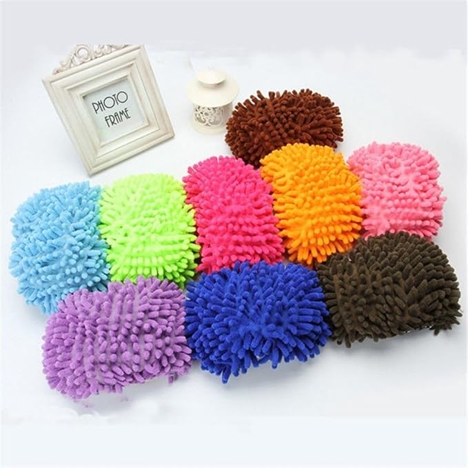 Mop Slippers,Mop Shoes,Dust Duster, Mop Socks for Women Men Kids Foot, Microfiber Reusable for House Office Bathroom Kitchen (Orange-,One Size)
