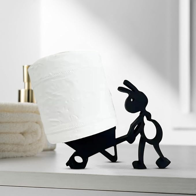 Funny Ant Toilet Paper Holder – Unique Ant Design Bathroom Decor, Toilet Paper Roll Stand for Bathroom, Rustic, Modern or Farmhouse Style, Fun Gift for Home, Friends & Family