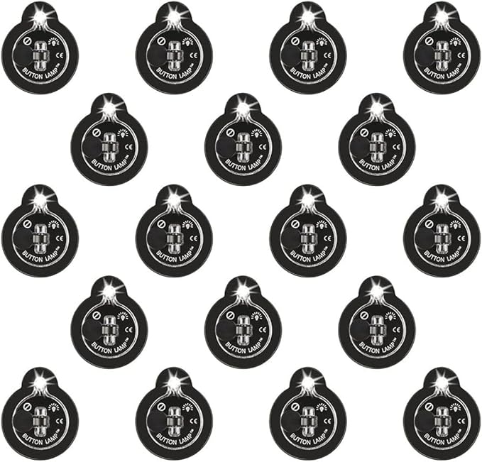 Panther Vision Button LAMP Adhesive LEDs Light Package - Lightweight, Ultra Small, Ultra Bright LED Utility Lights (18 Pack)