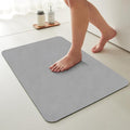TYUU Bathroom Mat Quick Dry, Bathroom Rugs Non Slip Washable Thin Absorbent Bath Mat Fits Under Door Bathroom Floor Mat Perfect for Bath, Shower, or Sink 36"x48" Light Grey
