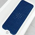 Bathtub and Shower Mats, Extra Long Non-Slip Bath Tub Mat 39 x 16 Inch, Machine Washable Bathmat with Suction Cups & Drain Holes for Bathroom Floor, Navy Blue